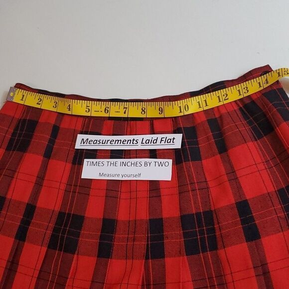 Ariel Crowne, Women's Red and Black Tartan Plaid Skirt, Size 10, New - Picture 4 of 5